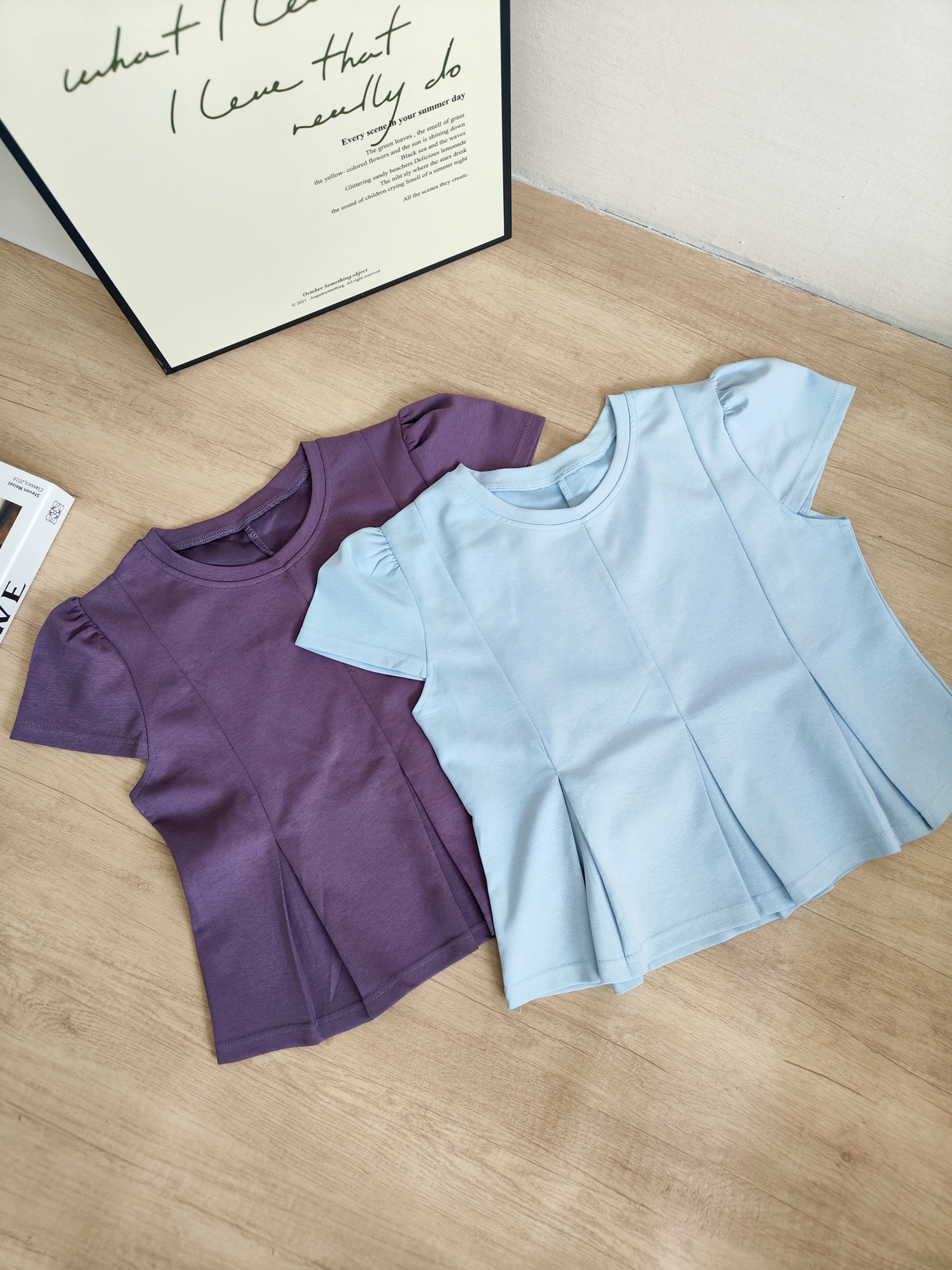 Pleated Waist Fit Top 轻甜压褶收腰上衣*3 Colors