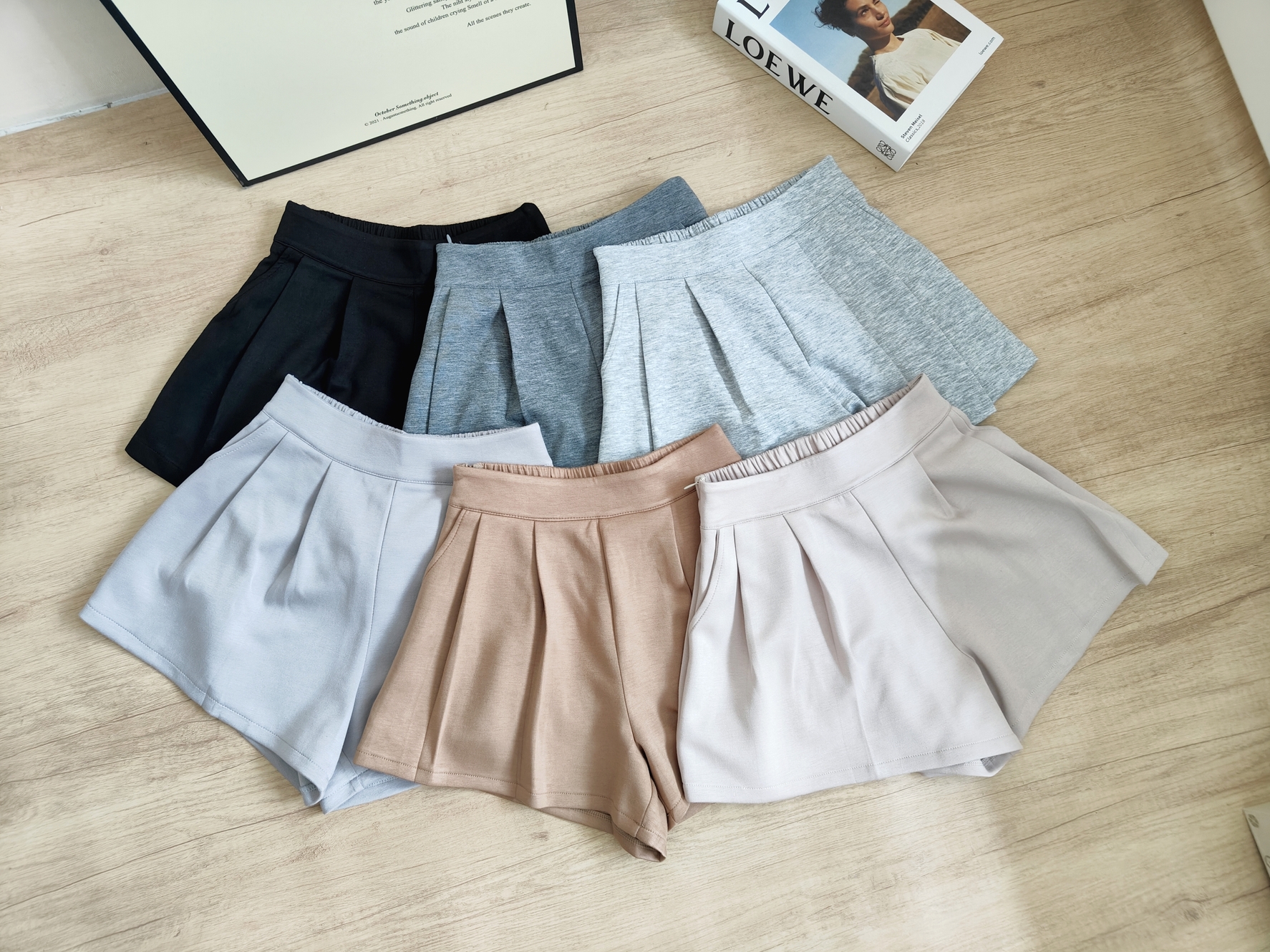 Pleated Cotton Shorts 太空棉百褶短裤*8 Colors