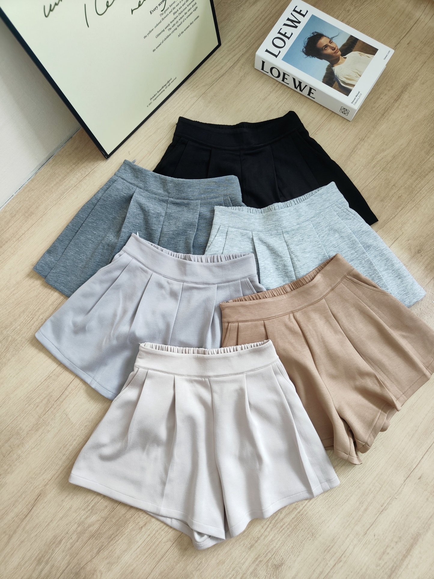 Pleated Cotton Shorts 太空棉百褶短裤*8 Colors