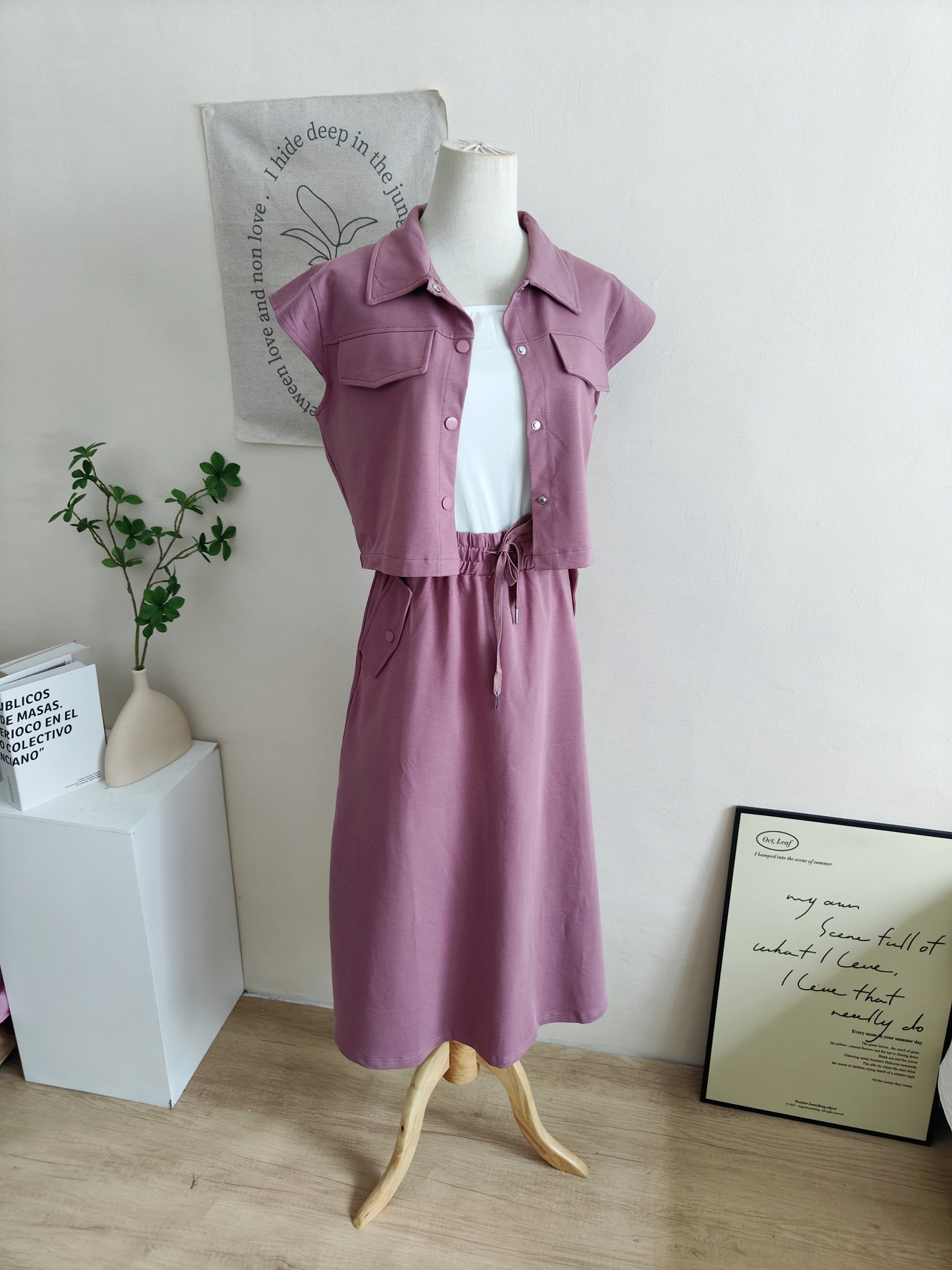 Korean Utility Two-Piece Set 韩系工装风两件套*4 Colors