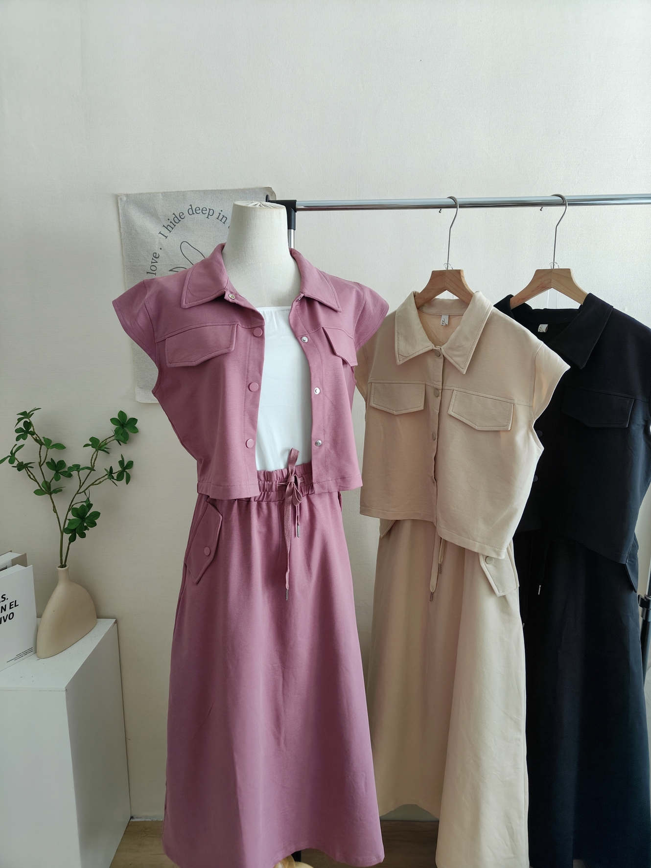 Korean Utility Two-Piece Set 韩系工装风两件套*4 Colors