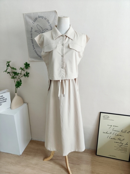 Korean Utility Two-Piece Set 韩系工装风两件套*4 Colors