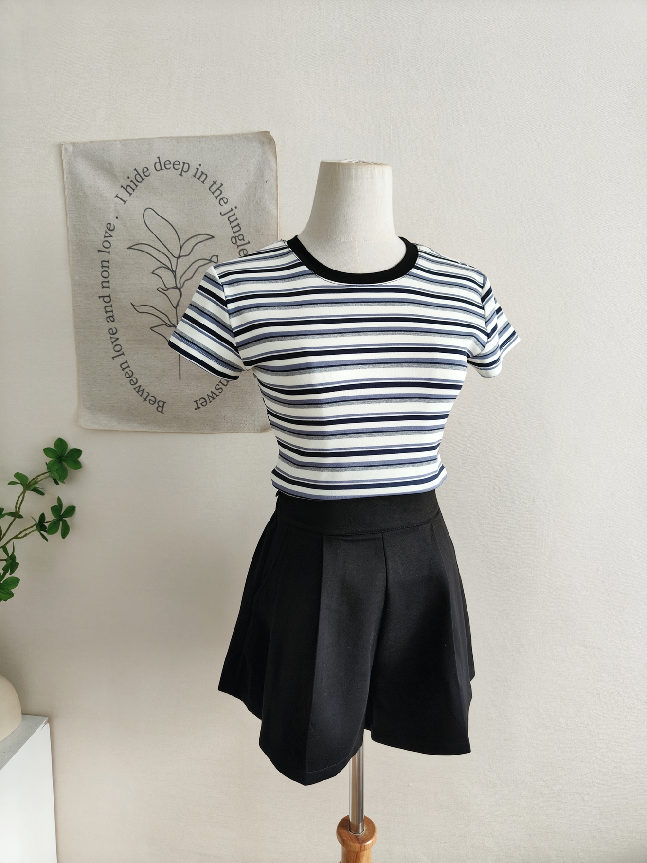 RINA Contrast Stripe Tee 韩系撞色条纹T恤*3 Colors