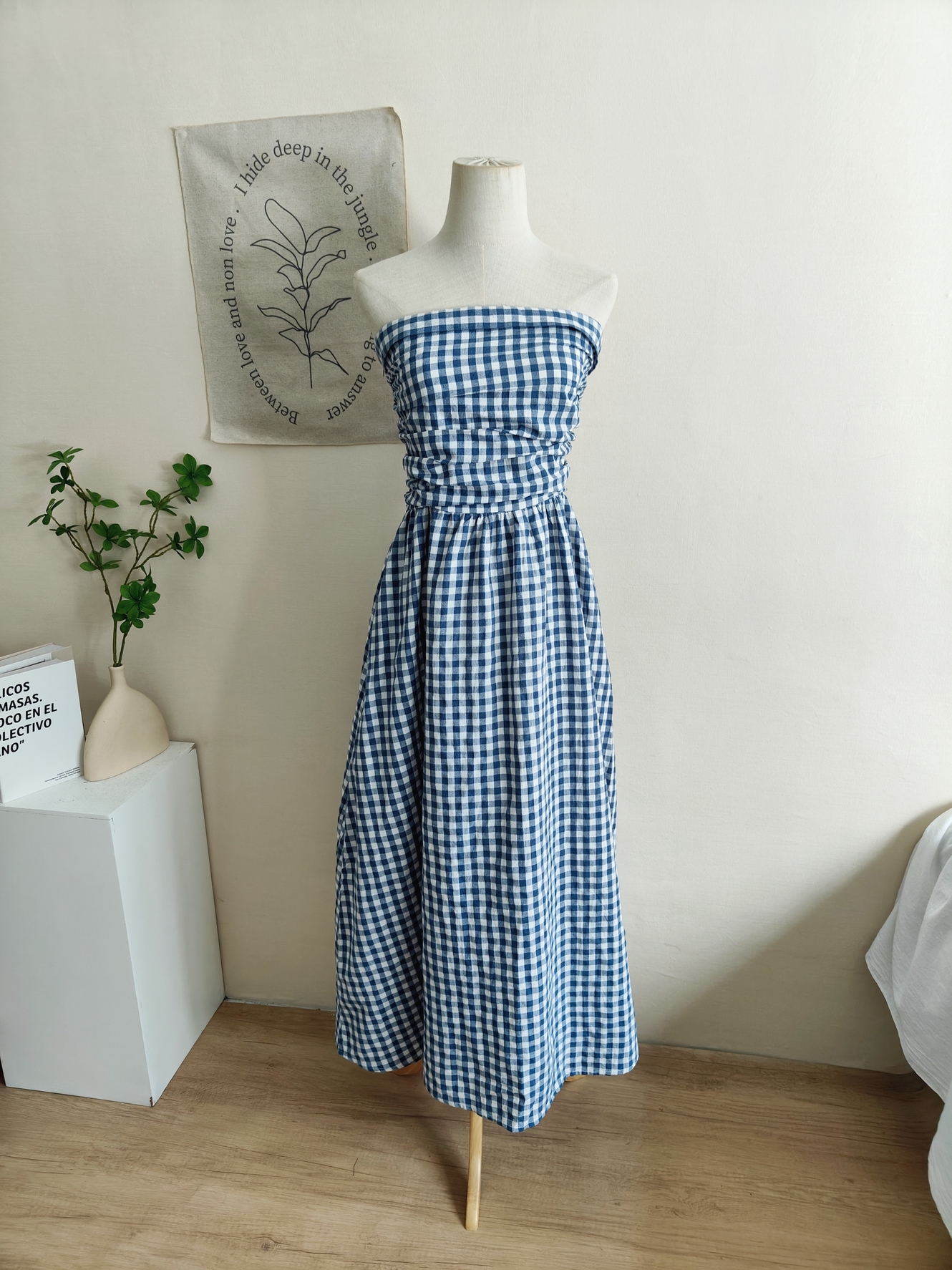 Plaid Tube Dress 格子抹胸连衣裙*2 Colors