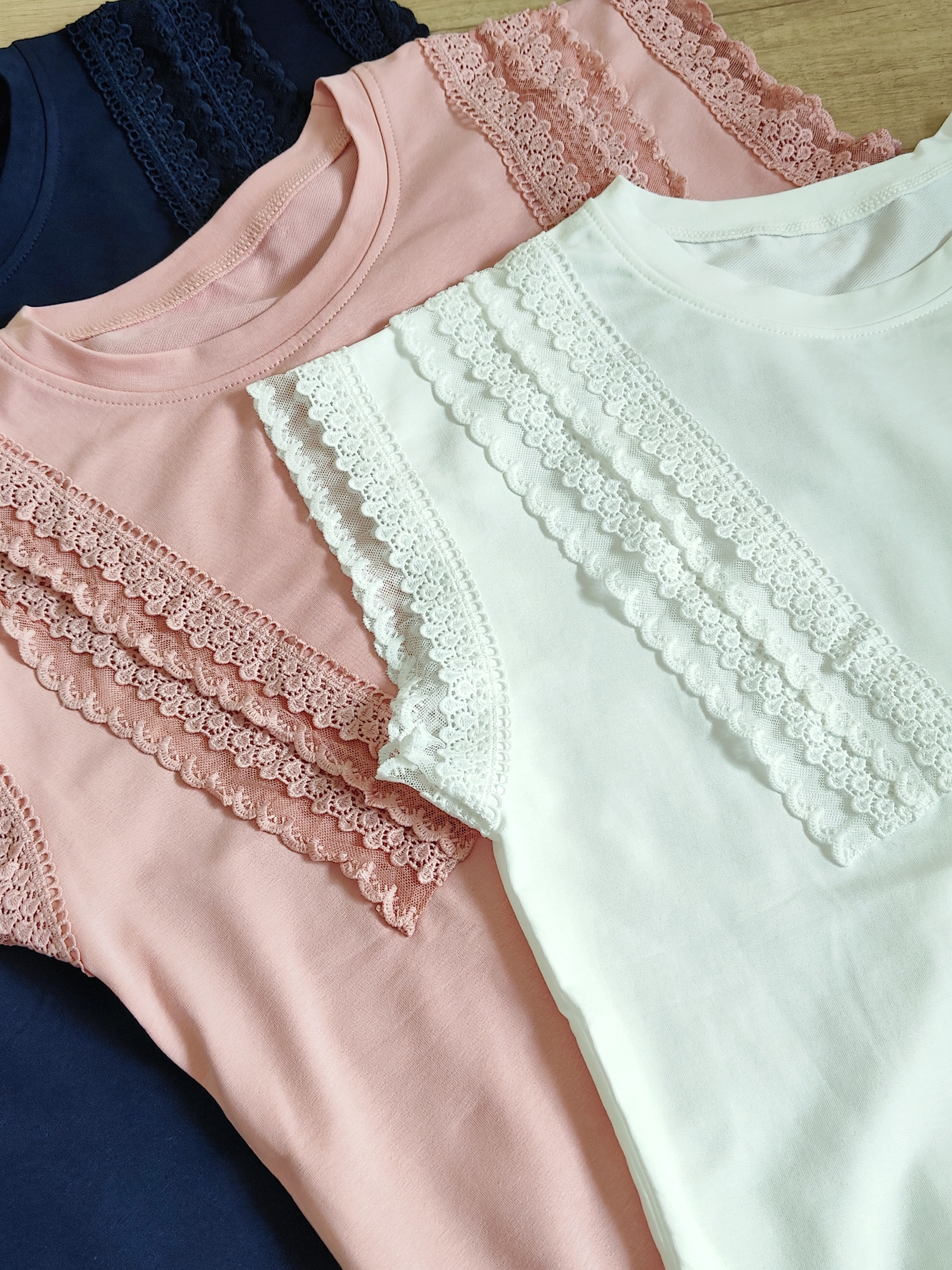 Korean Sweet Lace Trim Top 韩系甜美蕾丝花边上衣*5 Colors