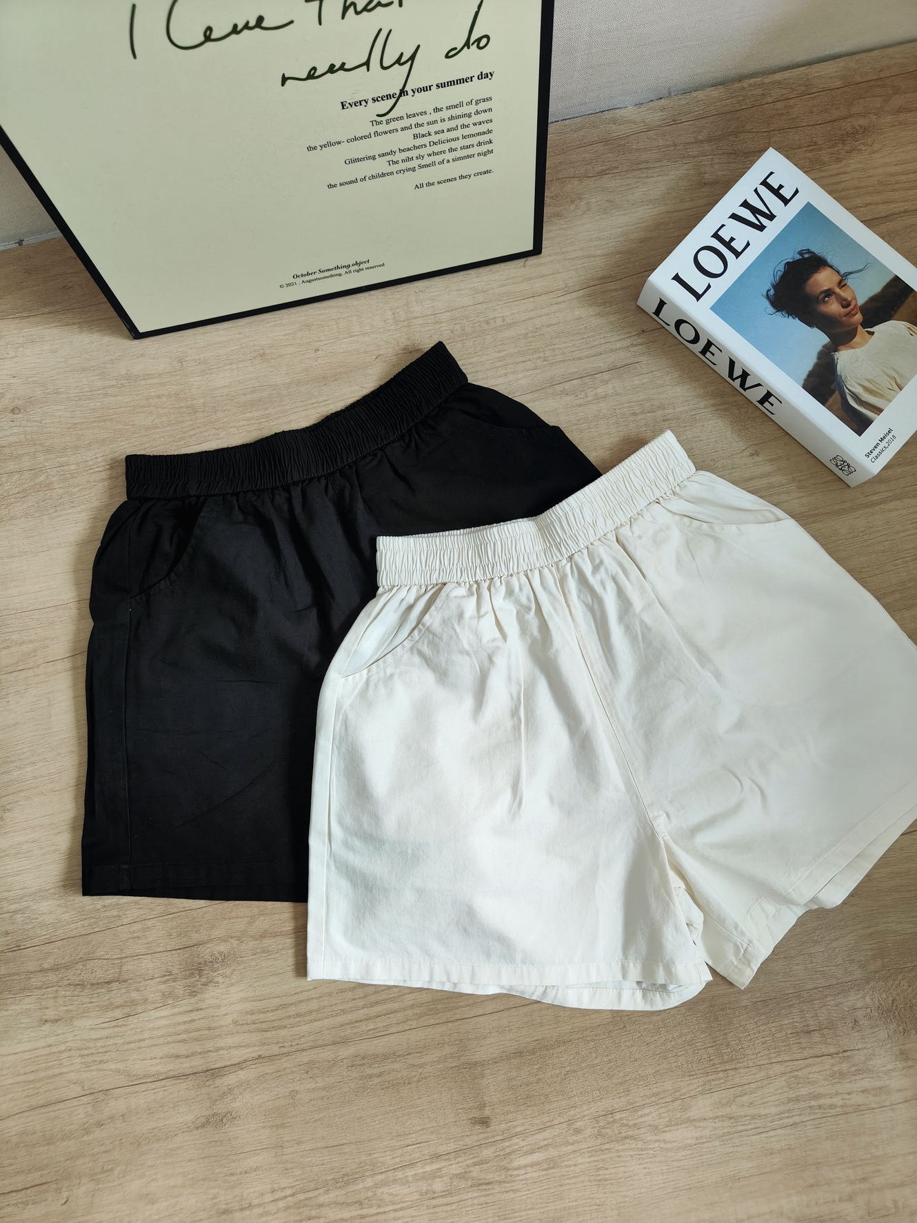 Casual Wide-Leg Shorts 百搭休闲阔腿短裤*4Colors~ 腰围是松紧带