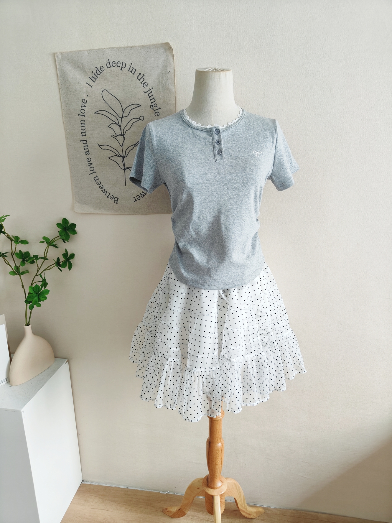 RINA Polka Dot Tiered Mini Skirt 波点蛋糕短裙*3 Colors