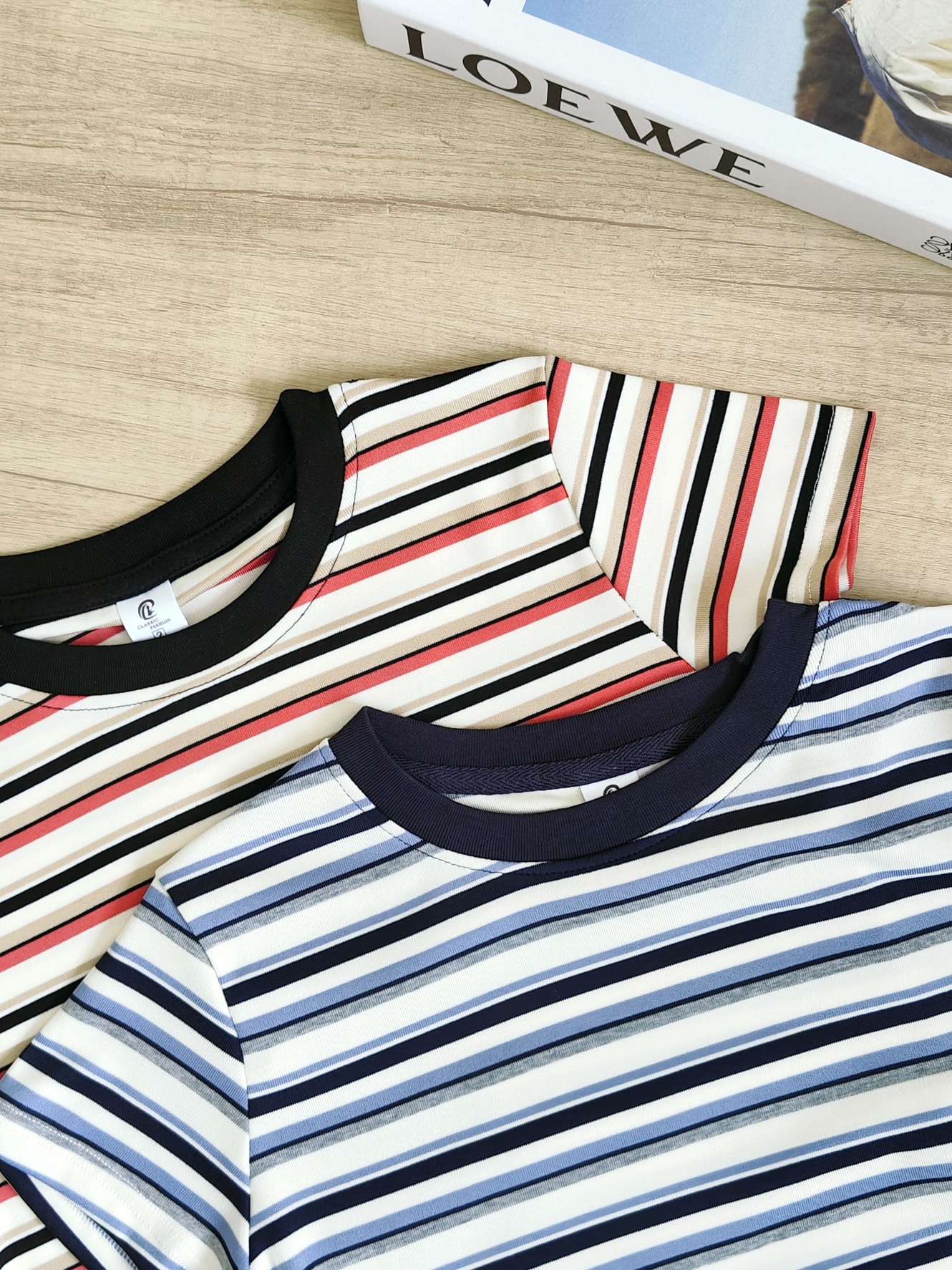 RINA Contrast Stripe Tee 韩系撞色条纹T恤*3 Colors