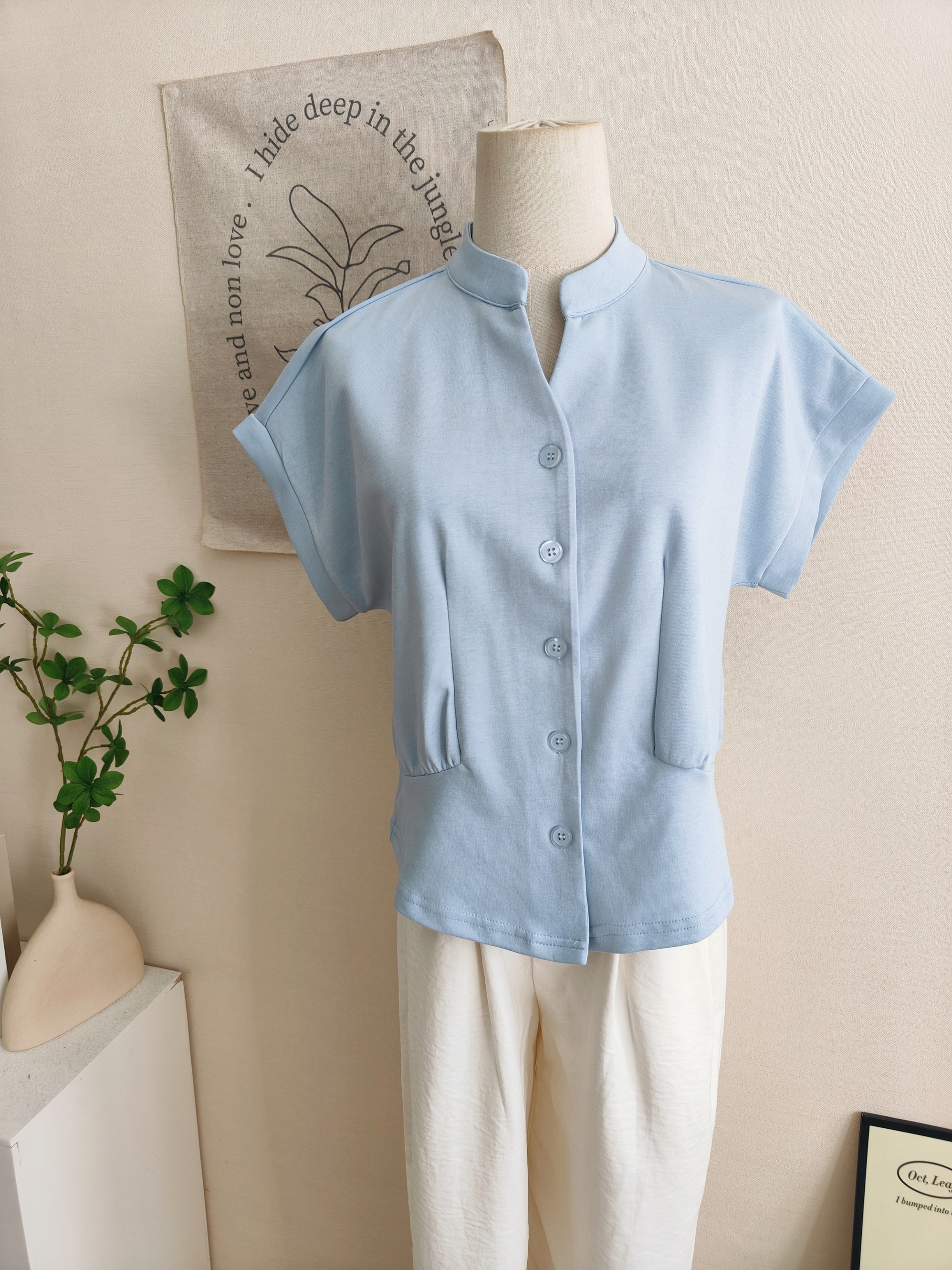 Classic Stand Collar Shirt 老钱风立领衬衫*5 Colors
