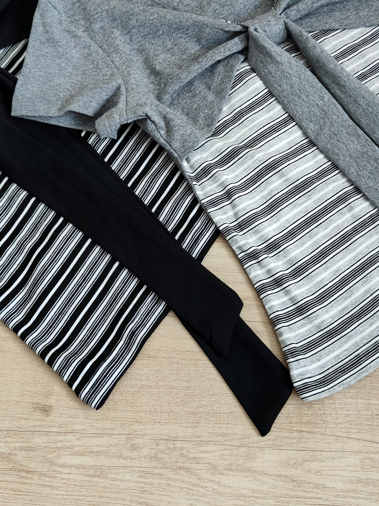 RINA Bow Layered T-Shirt 蝴蝶结假两件T恤*3 Colors