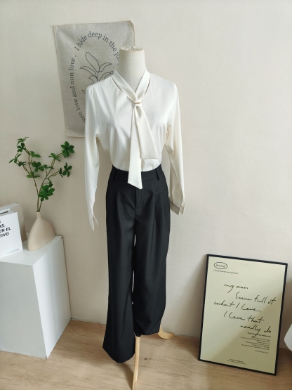 PARVÉ Scarf Tie Blouse 飘带轻奢衬衫*5 Colors