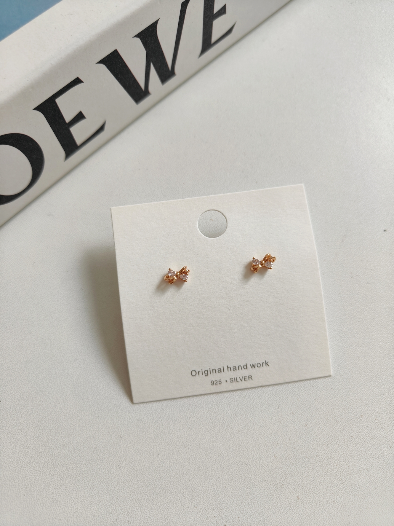 Mini Zircon Bow Stud Earrings 迷你版！锆石蝴蝶结耳钉