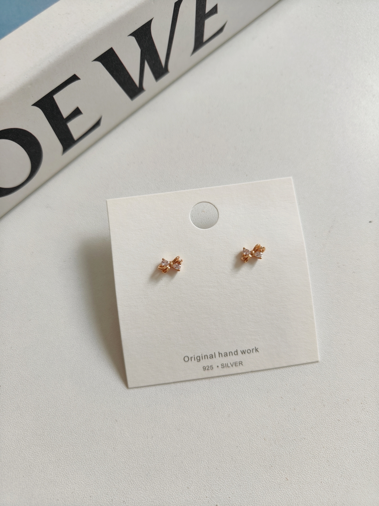 Mini Zircon Bow Stud Earrings 迷你版！锆石蝴蝶结耳钉