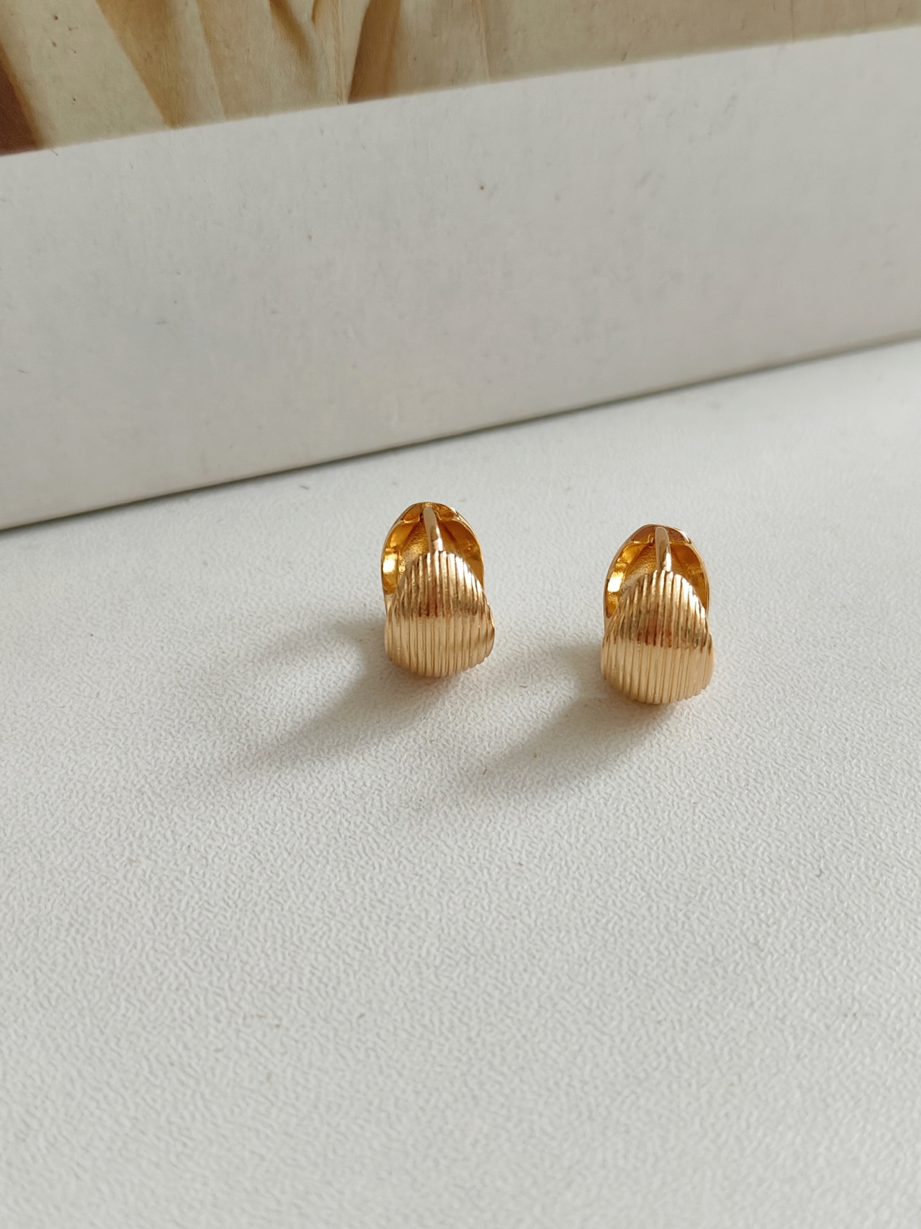 Shell-Texture Hoop Earrings 贝壳纹路素圈耳环*2 Colors