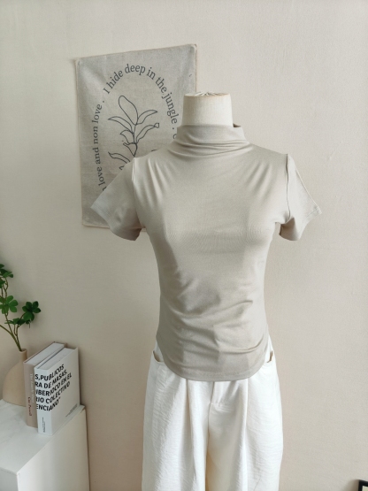 EVERYDAY Mock Neck Tee 半高领短袖T恤*6 Colors