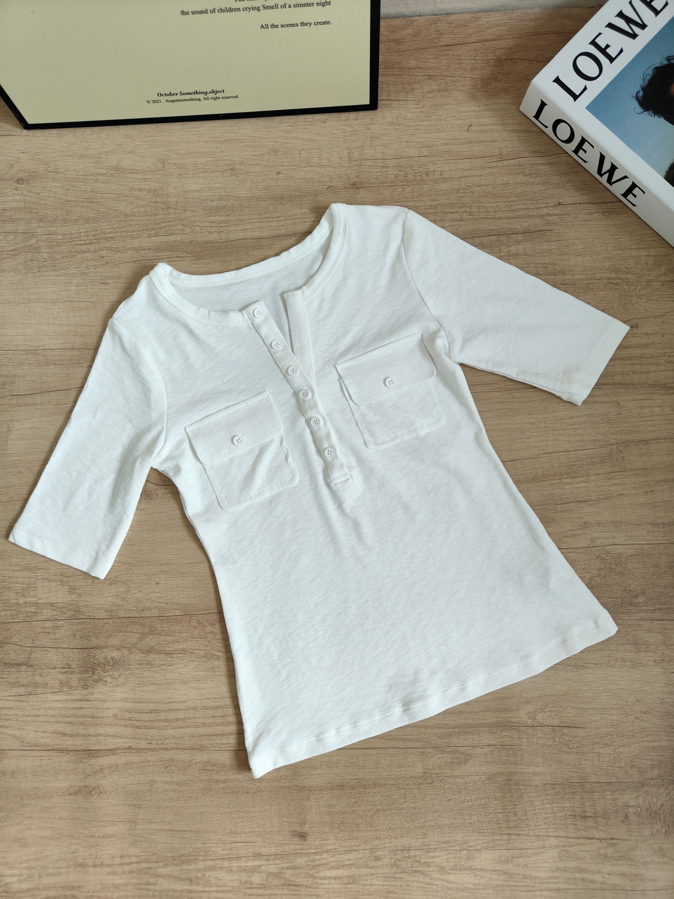 EVERYDAY Henley Half-Sleeve Tee 半开亨利领中袖T恤*10 Colors