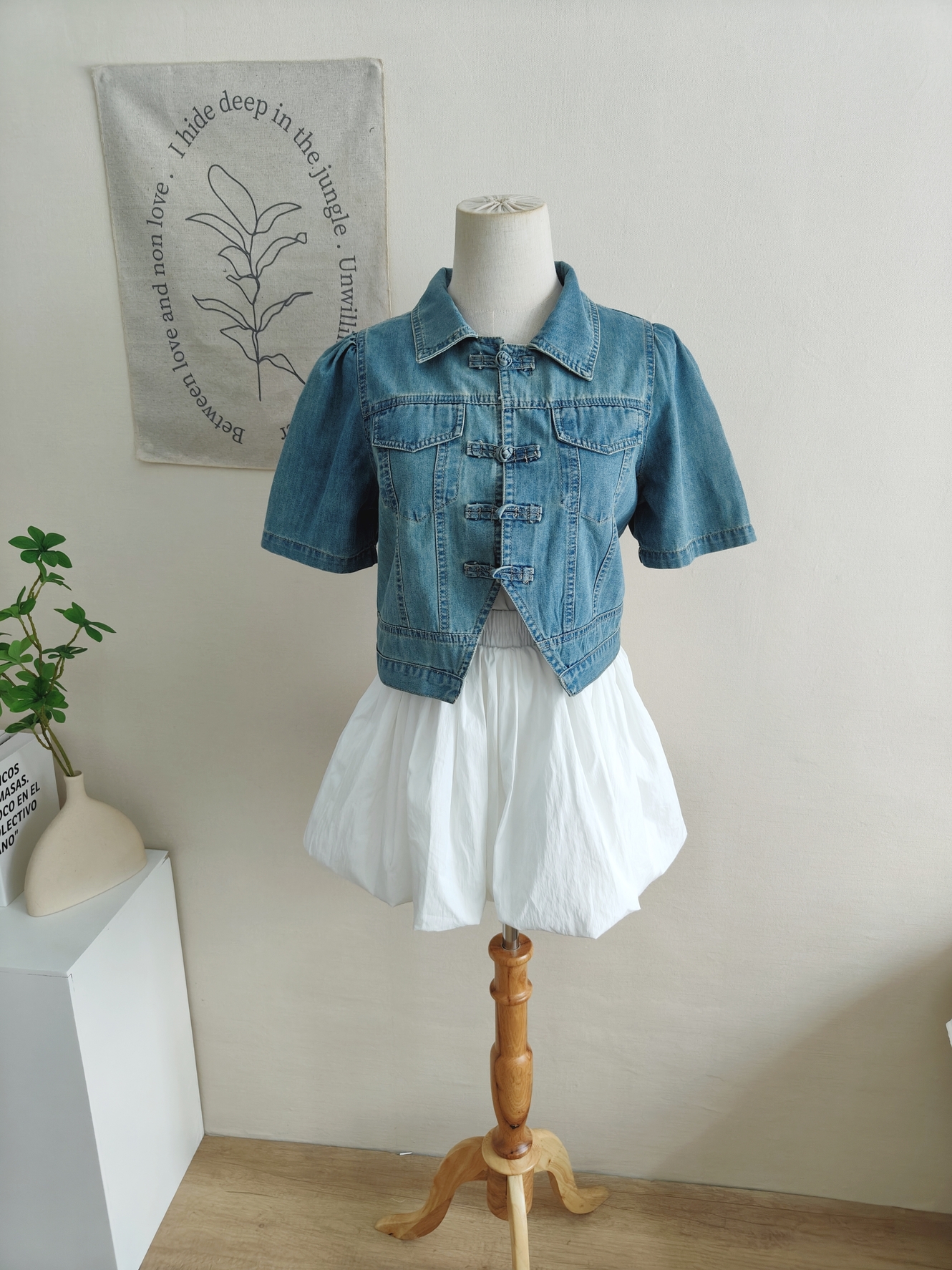Chinese Fusion Denim T-Shirt 新中式牛仔短袖上衣*2 Colors