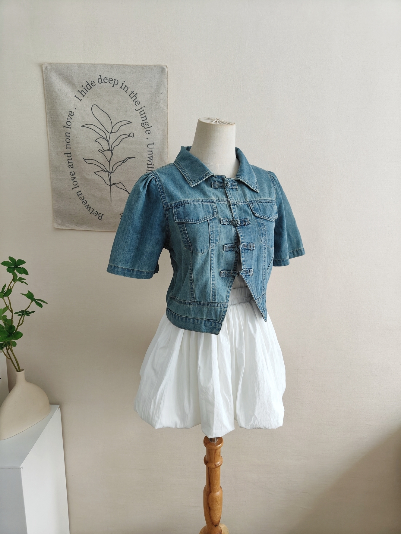 Chinese Fusion Denim T-Shirt 新中式牛仔短袖上衣*2 Colors