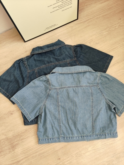 Chinese Fusion Denim T-Shirt 新中式牛仔短袖上衣*2 Colors