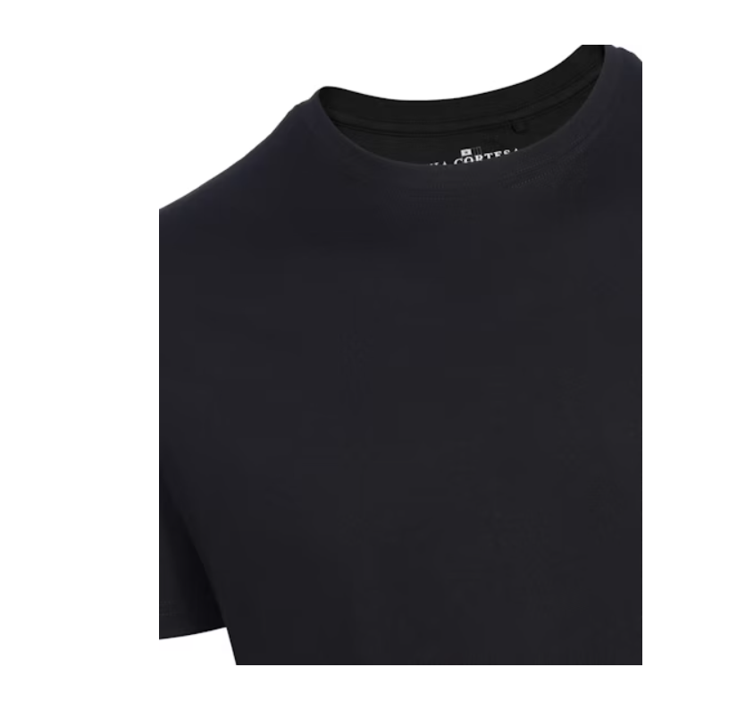 204 VIA CORTESA MEN Short Sleeve Basic T-Shirt 05258136 100% COTTON S/J 160 GSM (Black)                                              