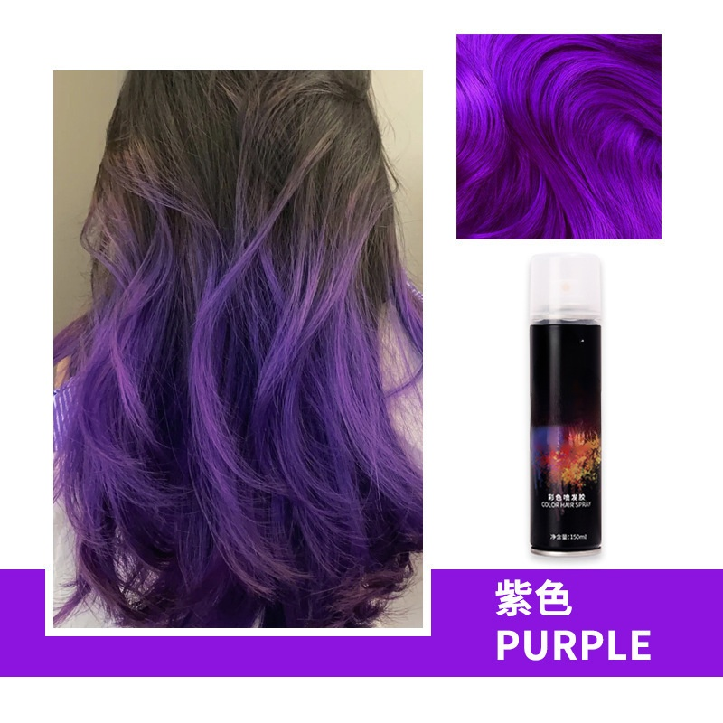 สีสันหลายชนิด สเปรย์เปลี่ยนสีผมแบบชั่วคราว
