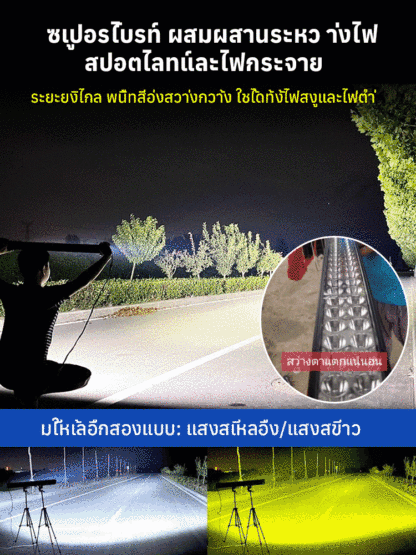 【สว่างกว่าไฟเครื่องบิน】ไฟแถบยาวดัดแปลงสำหรับรถบรรทุกและรถออฟโรด