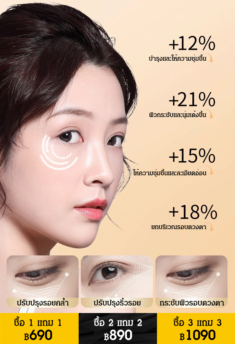 【ย้อนวัยถึง 20 ปี】อายครีมตาต่อต้านริ้วรอย