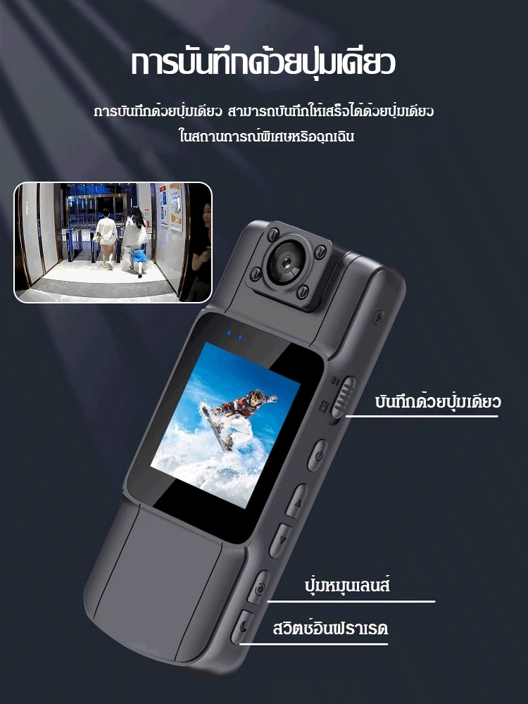 [การมองเห็นกลางคืน ด้วยอินฟราเรด] เครื่องบันทึก HD หน้าจอขนาดใหญ่