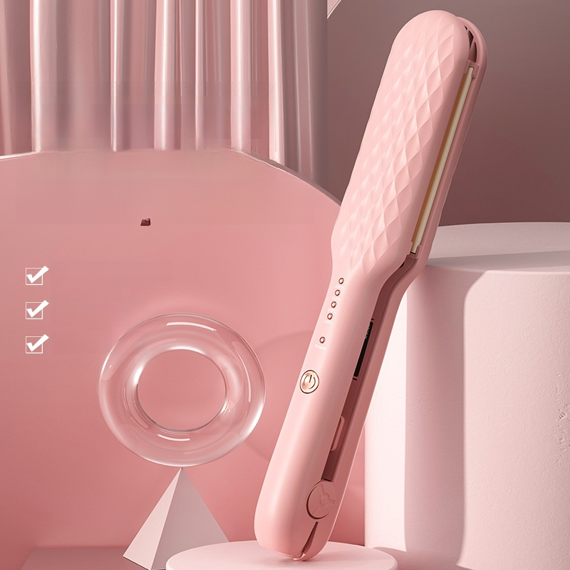 เครื่องม้วนผมไฟฟ้า ควบคุมอุณหภูมิอัจฉริยะ แบบพกพา ความร้อนทันที เครื่องม้วนผมเปียกและแห้งขนาดเล็ก