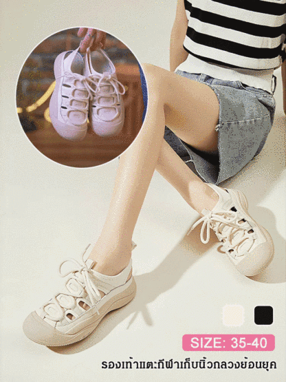 รองเท้ากลวงพื้นรองเท้าหนาสำหรับฤดูร้อน