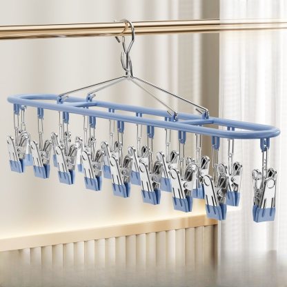 【18 คลิป】ราวหนีบผ้าสแตนเลสอเนกประสงค์