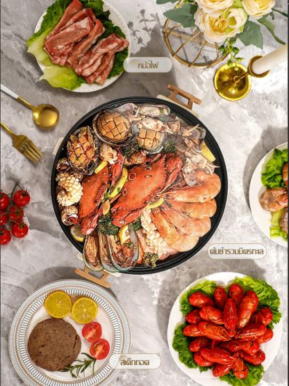 หม้อไฟฟ้าสามระดับแบบนึ่งและต้มได้