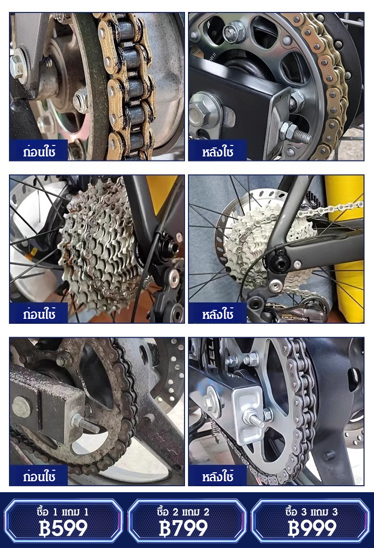 [สนิมสะสมสิบปีหาย] สเปรย์หล่อลื่นและบำรุงรักษาโซ่มอเตอร์ไซค์