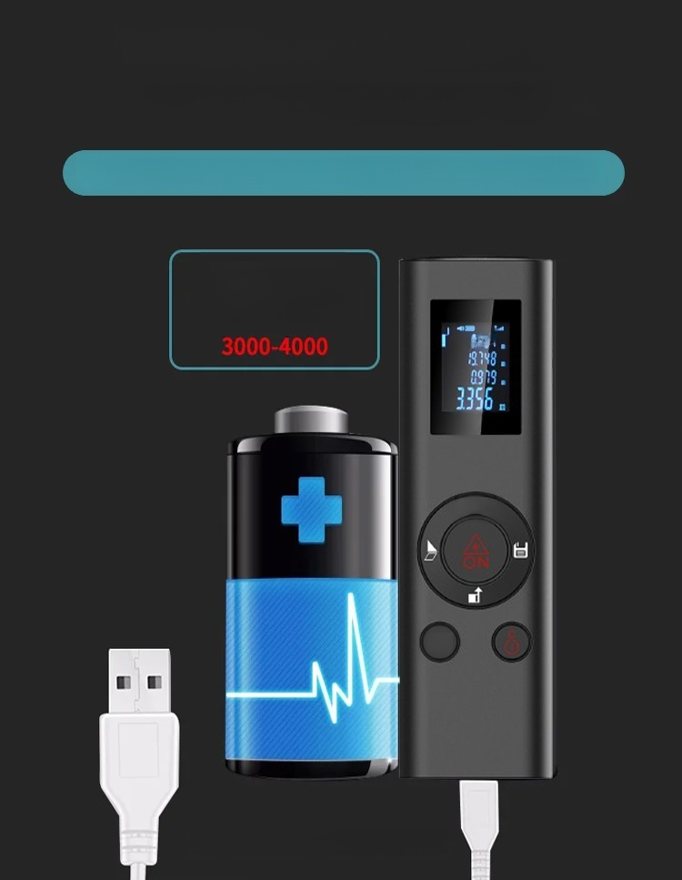 เครื่องวัดระยะเลเซอร์อัจฉริยะ 40เมตรแบบมือถือ