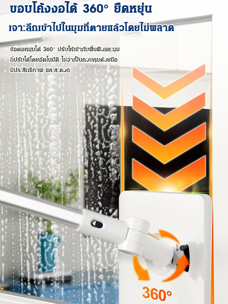 ที่เช็ดกระจกหน้าต่างอาคารสูงสองด้านแบบหมุนได้
