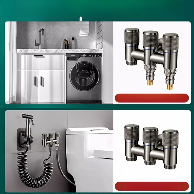 【1ทางน้ำเข้า3ทางน้ำไหลออก】วาล์วน้ำสามทางควบคุุมน้ำเข้าและน้ำไหลออก