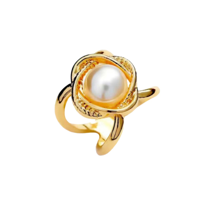 หัวเข็มขัดผ้าพันคอไหม แต่งไข่มุกแฟชั่น สไตล์ชาแนล