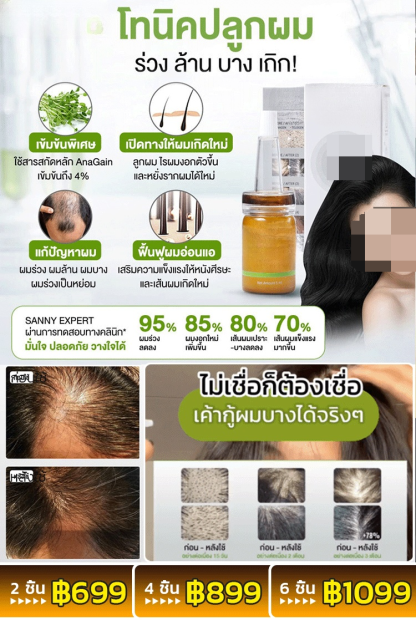 [การวิจัยพิเศษ] เซรั่มเข้มข้นปลูกผมป้องกันผมร่วง
