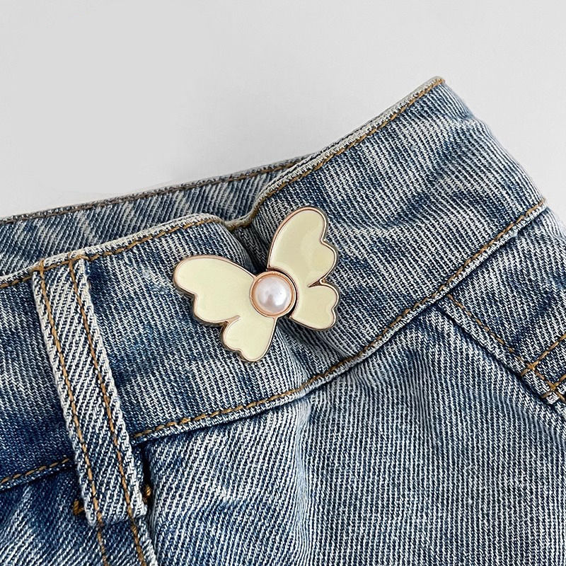 กระดุมรัดเอวกางเกงลายผีเสื้อ