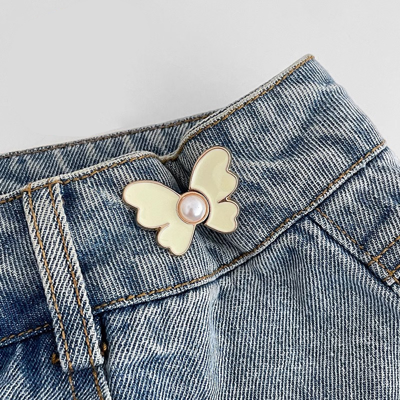 กระดุมรัดเอวกางเกงลายผีเสื้อ