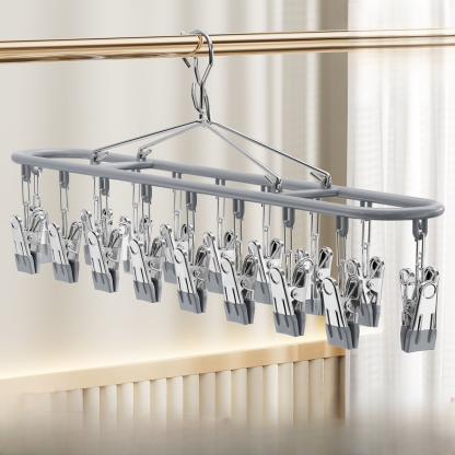 【18 คลิป】ราวหนีบผ้าสแตนเลสอเนกประสงค์