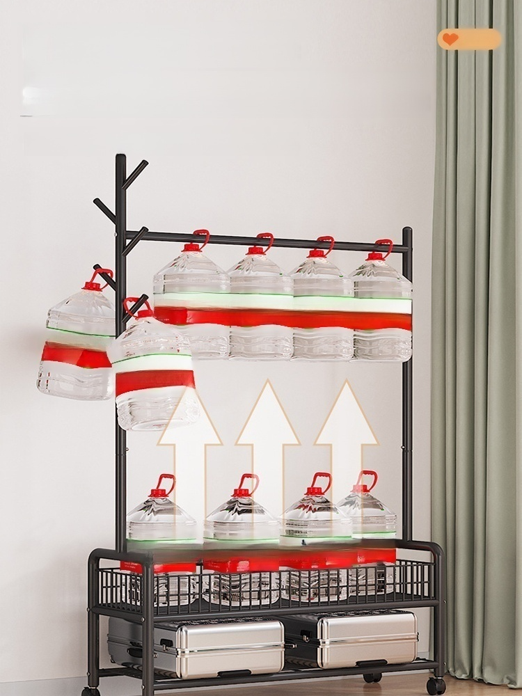 ราวตากผ้าอเนกประสงค์แบบพับได้พร้อมชั้นวาง แบบ 3 อิน 1