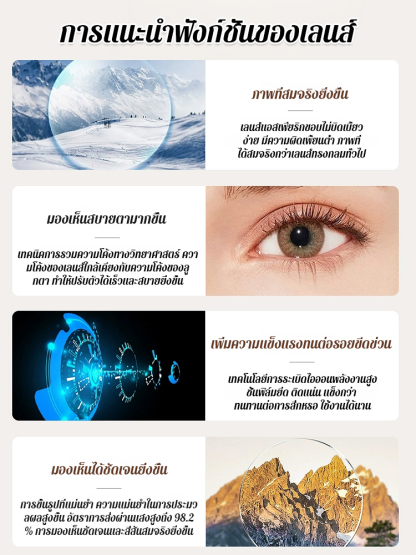 แว่นตาสายตายาวกรอบกลมสไตล์วินเทจ