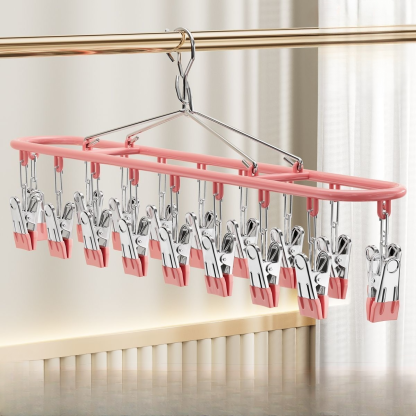 【18 คลิป】ราวหนีบผ้าสแตนเลสอเนกประสงค์