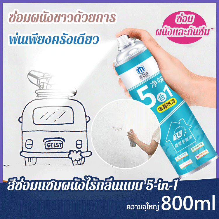 สีซ่อมแซมผนังไร้กลิ่นแบบ 5-in-1