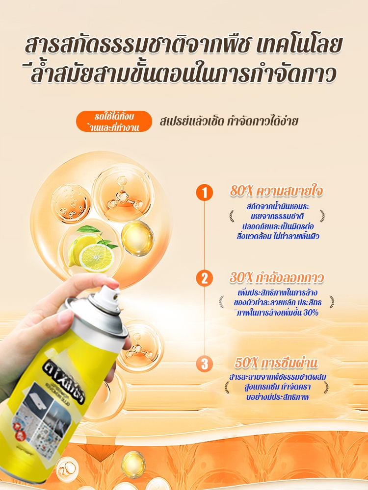 【สเปรย์แล้วหลุด!】สเปรย์ลอกกาวอเนกประสงค์