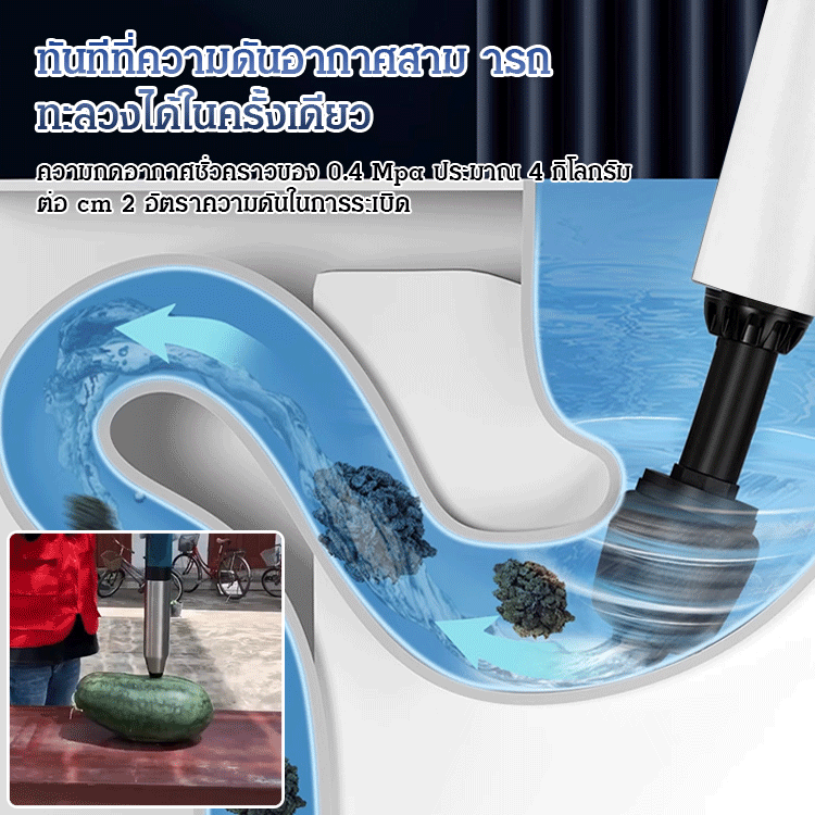 【อีเป่าทง】เครื่องมือทะลวงท่อส้วม