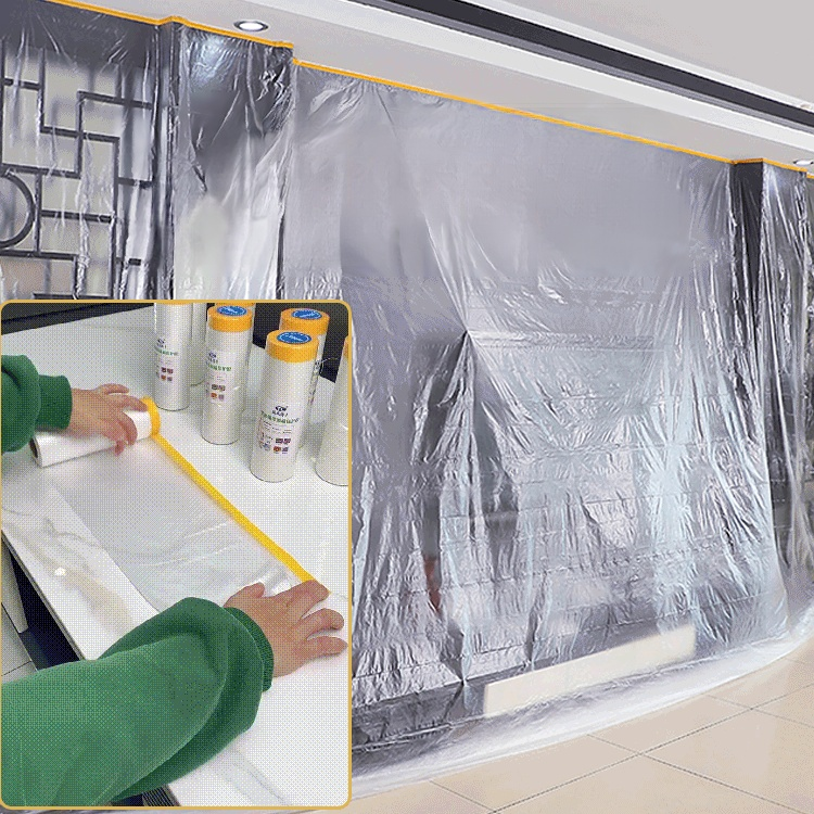 ฟิล์มป้องกันเฟอร์นิเจอร์กันฝุ่นแบบใช้แล้วทิ้ง