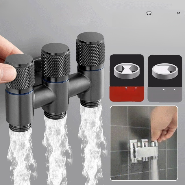 【1ทางน้ำเข้า3ทางน้ำไหลออก】วาล์วน้ำสามทางควบคุุมน้ำเข้าและน้ำไหลออก