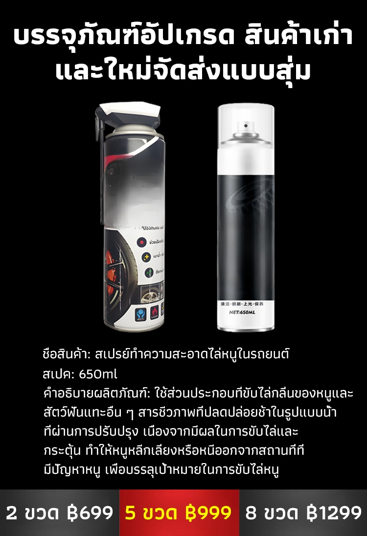 【ขวดเดียวก็พอ】สเปรย์ไล่หนูทำความสะอาดรถยนต์